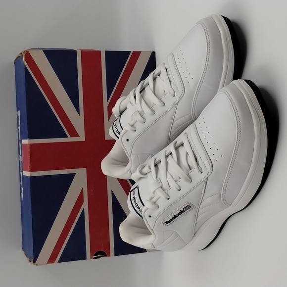 Reebok Classic Ace White/Navy Logo Size 12 Mens with Box New! - Picture 1 of 10
